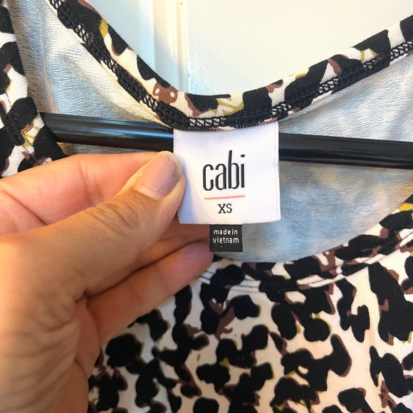 CAbi Leopard print twist front tank - Picture 3 of 6